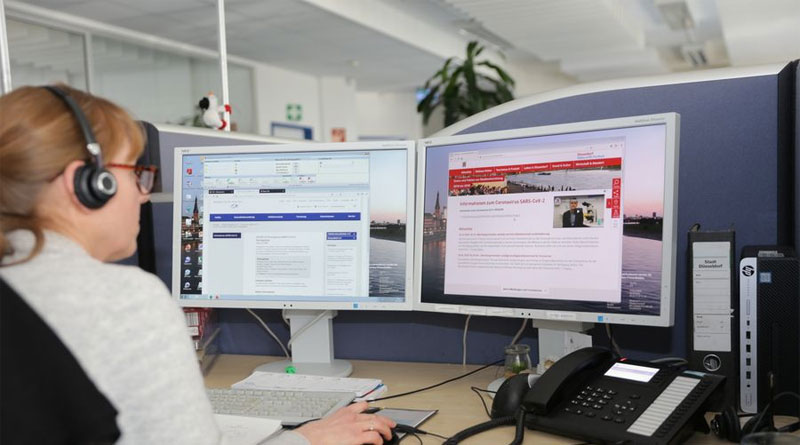 Corona-Infozentrum Düsseldorf - Tel.: 0211 899-6090