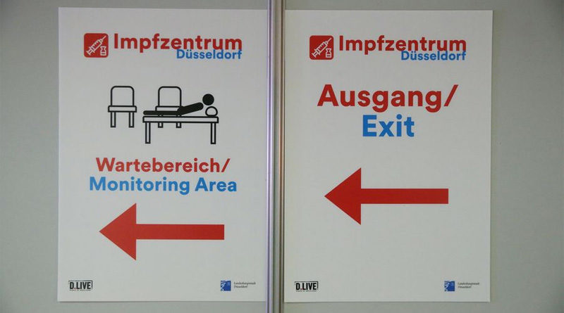 Impressionen aus dem zukünftigen Impfzentrum Düsseldorf in der Merkur Spiel-Arena - © Landeshauptstadt Düsseldorf/David Young