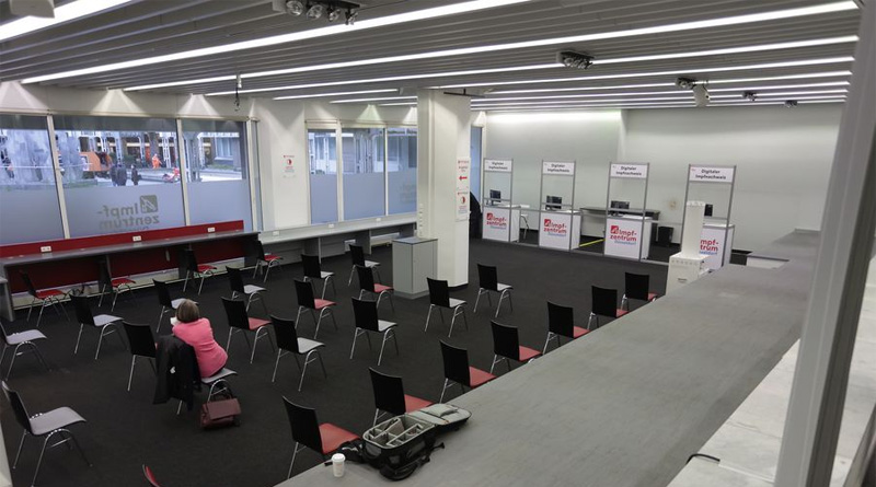 Impfzentrum 2.0 Ruhebereich nach der Impfung